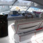 Helm and passenger seating starboard