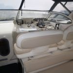 Helm to starboard with passenger seating