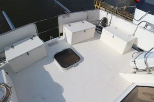 Spacious aft deck
