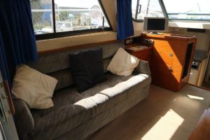 Saloon seating to port