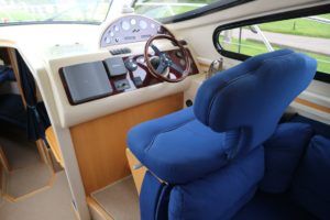 Well equipped interior helm