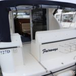 roof up on back of boat